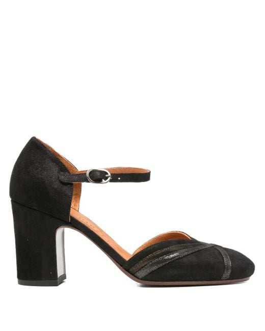 Pumps Con Cinturino Alla Caviglia E Tacco Largo 80Mm di Chie Mihara in Black