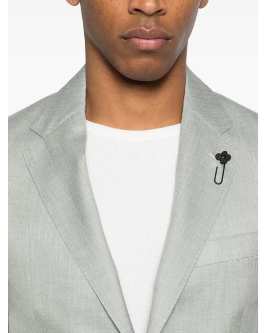 Chaqueta De Lana Con Botones Lardini de hombre de color Gray