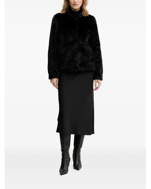 Guess Black High Neck Button Jacket