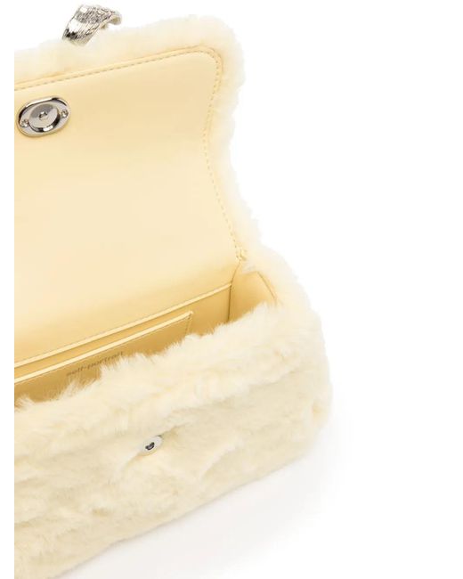 Self-Portrait Natural Fluffy Bow Shoulder Bag
