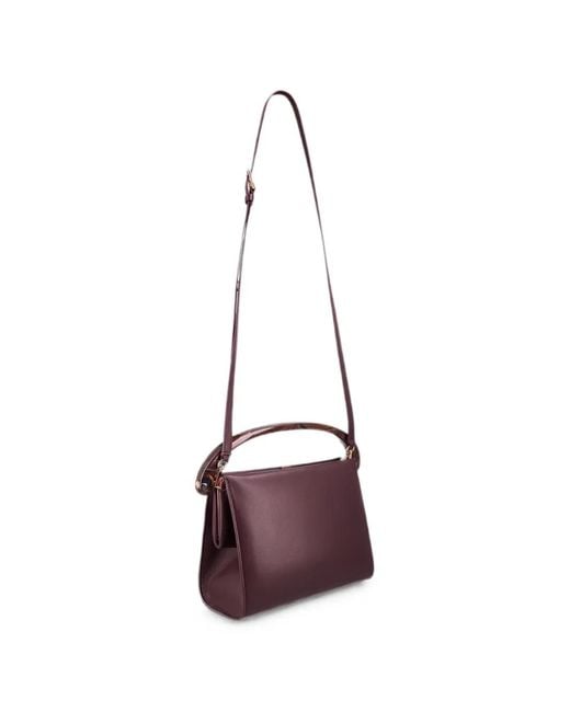 Dries Van Noten Purple Medium Leather Bag