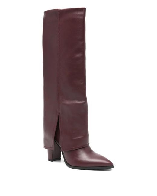 GISÉL MOIRÉ Purple Teddy Boots