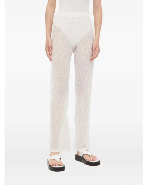 Résumé White Patterned Trousers