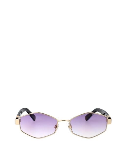 Marc Jacobs Purple Geometric-Frame Sunglasses
