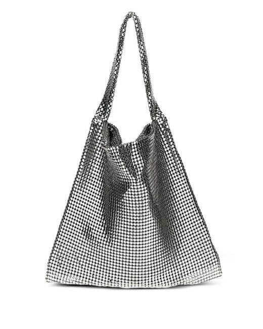 Rabanne Gray Pixel Tote Bag