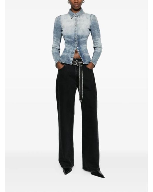 DIESEL Blue De-Masly-Fsh Buttoned Shirt