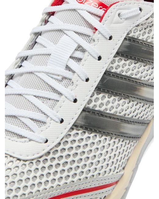 Adidas White Adizero Adios Og Striped Sneakers