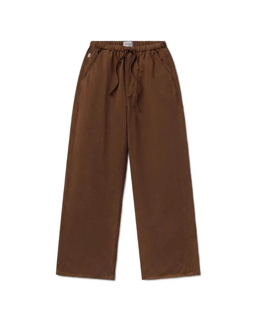 Citizens of Humanity Brown Drawstring Wide-Leg Trousers