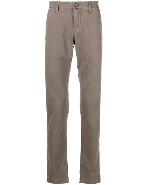 Jacob Cohen Gray Slim-Cut Trousers for men