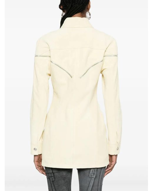 Gcds Natural All-Around-Zip Suede Jacket