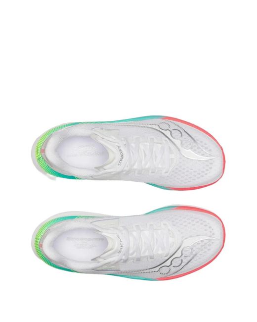 Saucony White Endorphin Azura Gradient Mesh Athletic Sneakers