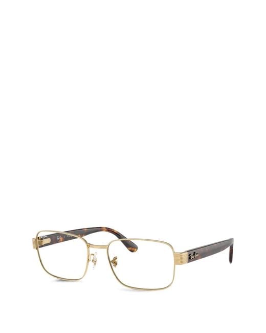 Ray-Ban White Rx6529 Rectangle-Frame Glasses