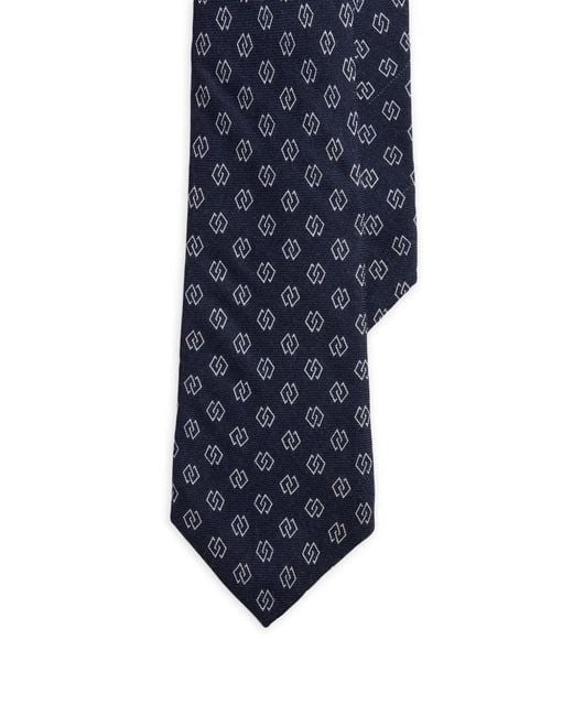 Ralph Lauren Blue Linked-Diamonds Tie for men