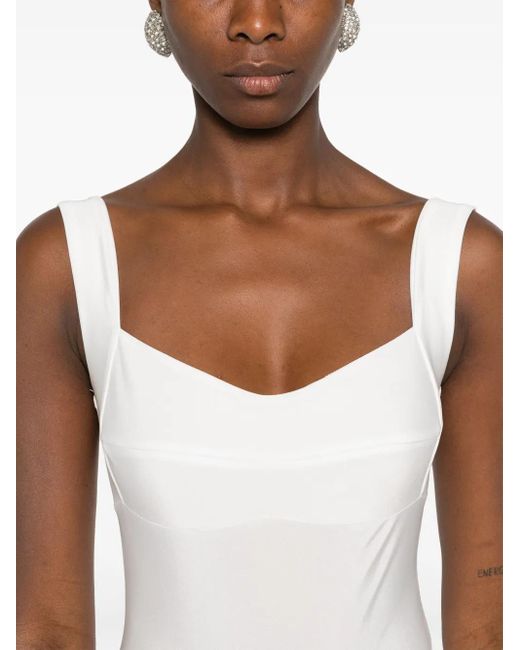 Atu Body Couture White Square-Neck Bodysuit