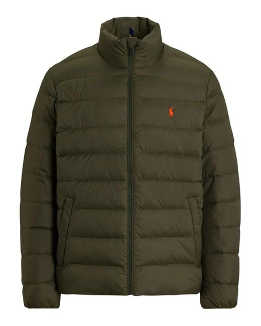 Polo Ralph Lauren Green Logo-Detail Padded Jacket for men