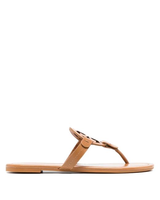 Tory Burch Brown Miller Flat Sandals