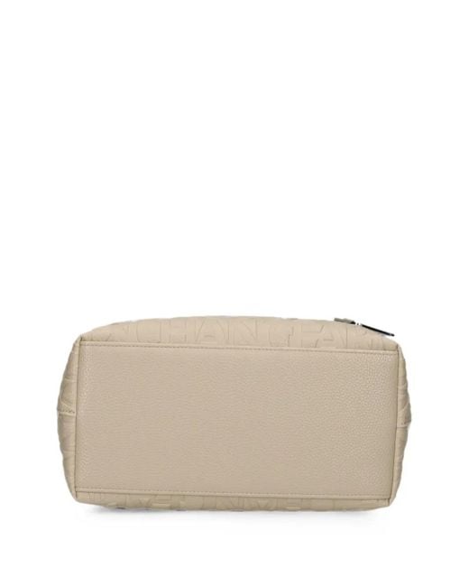 ARMANI EXCHANGE Natural Logo-Embossed Tote Bag