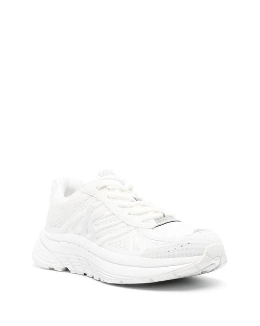 KENZO White Pace Open-Knit Sneakers for men