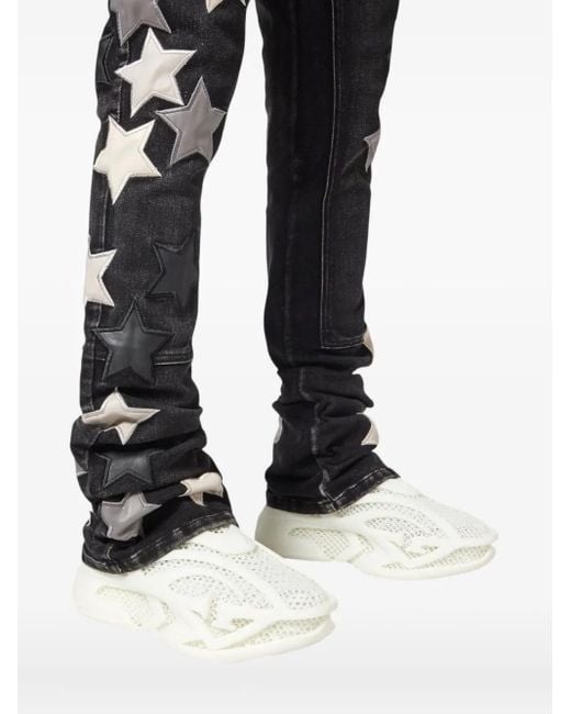 GUAPI Black Star-Patch Jeans for men