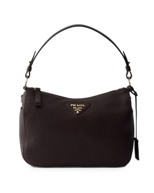 Prada Black Medium Leather Shoulder Bag