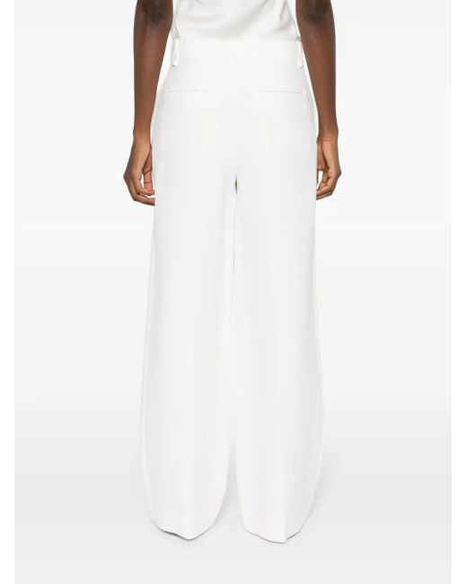 Khaite White Bacall Straight Trousers