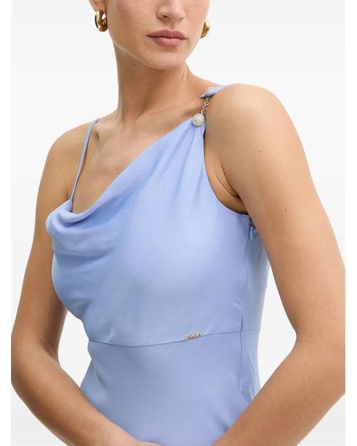 Twinset Blue Draped Midi Dress