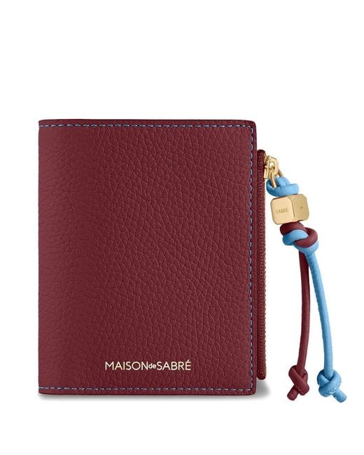 Maison De Sabre Red Leather Bifold Wallet