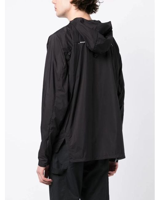 Castore Black Logo-Print Hooded Jacket for men