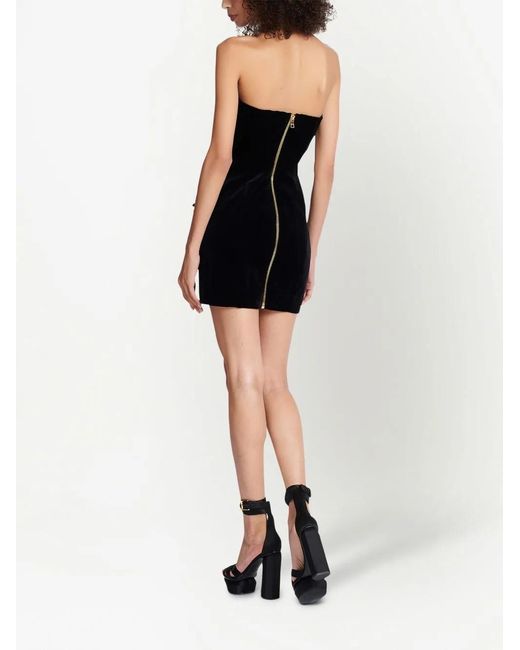 Balmain Black Sequin-Embellished Mini Dress