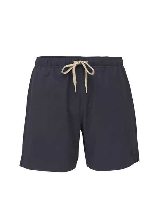 Faherty Brand Blue All Day Drawstring Swim Shorts for men