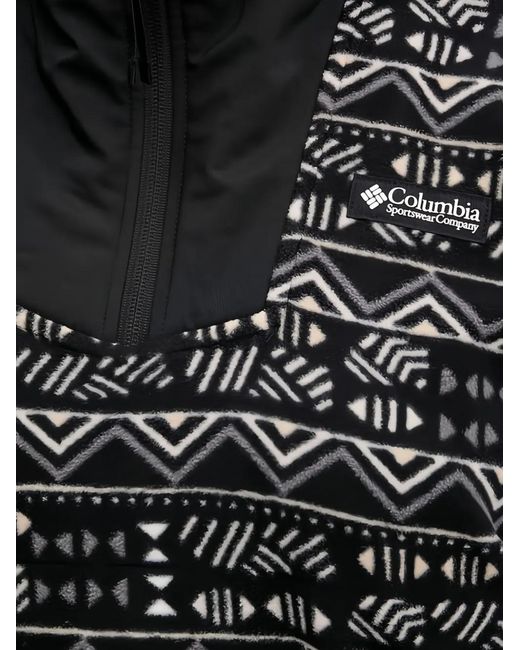 Top Estampado Con Cremallera Columbia de color Black