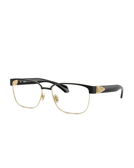 Versace Black Rectangle-Frame Glasses for men