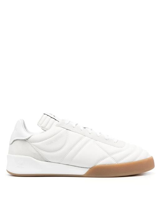 Courreges White Panelled Leather Low-Top Sneakers for men