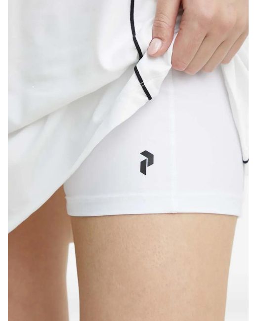 Peak Performance White Pique Zip-Fastening Sleeveless Mini Dress