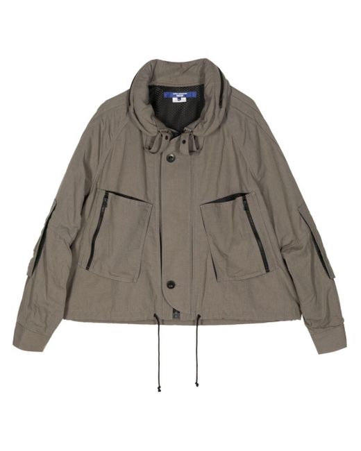 Concealed-hood windbreaker jacket Junya Watanabe pour homme en coloris Brown