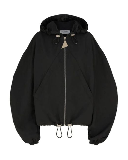 The Attico Jack Met Capuchon En Opgestikte Zak in het Black