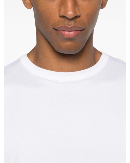 Kaptain Sunshine Suvin Tenjiku S/S Katoenen Suède T-Shirt Met Korte Mouwen in het White voor heren