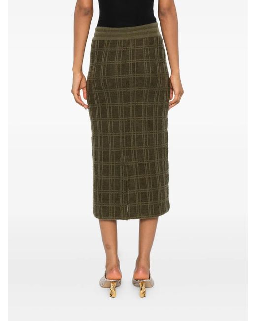 Jupe Mi-Longue À Taille Élastiquée Eric Bompard en coloris Green
