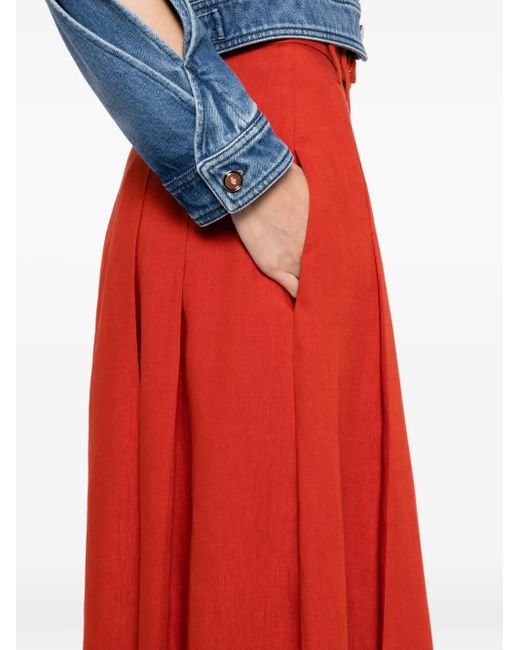 Gabriela Hearst Red Dugald Skirt