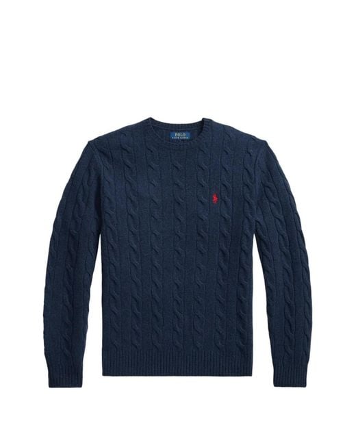 Polo Ralph Lauren Blue Cable-Knit Sweater for men