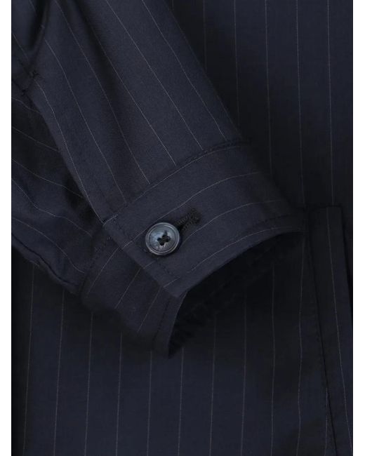 White Sand Blue Striped Zip Jacket for men