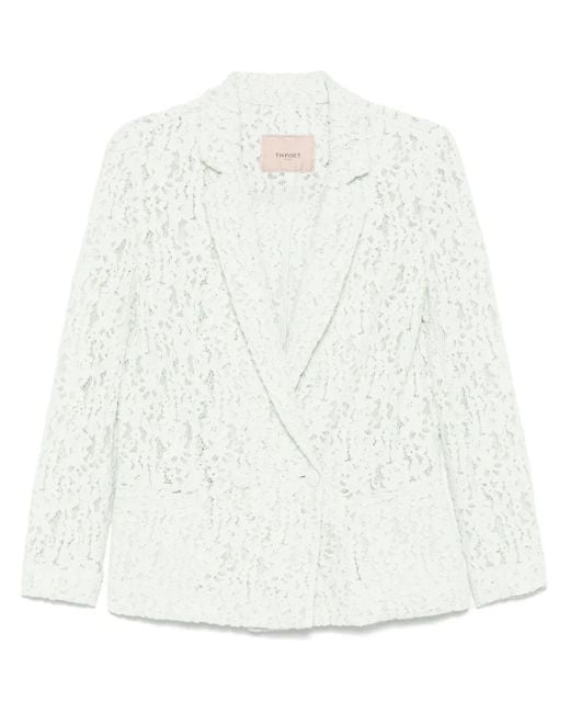 Twinset White Lace Blazer