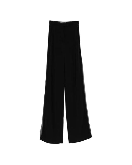 Antonio Berardi Black Sheer-Panelled Trousers