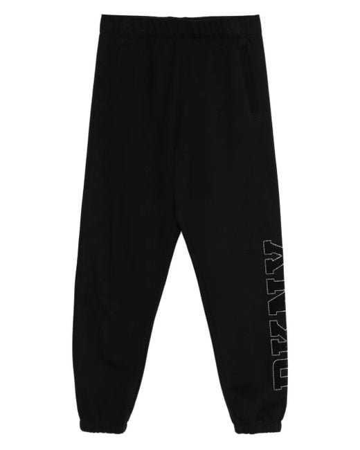 DKNY Black Rhinestone-Embellished Track Pants