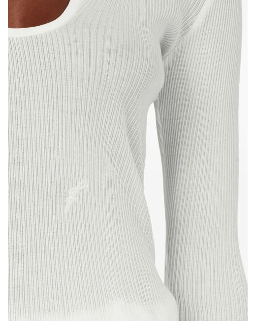 Maglione Con Scollo Asimmetrico di Ferragamo in White
