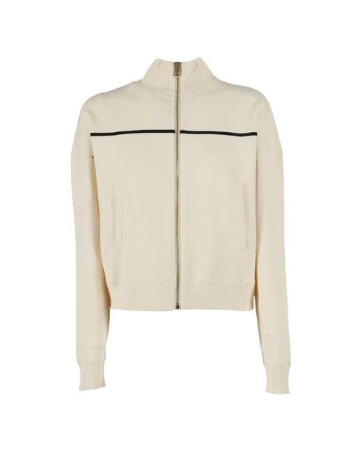 Max Mara White Vampata Stripe Zip Cardigan