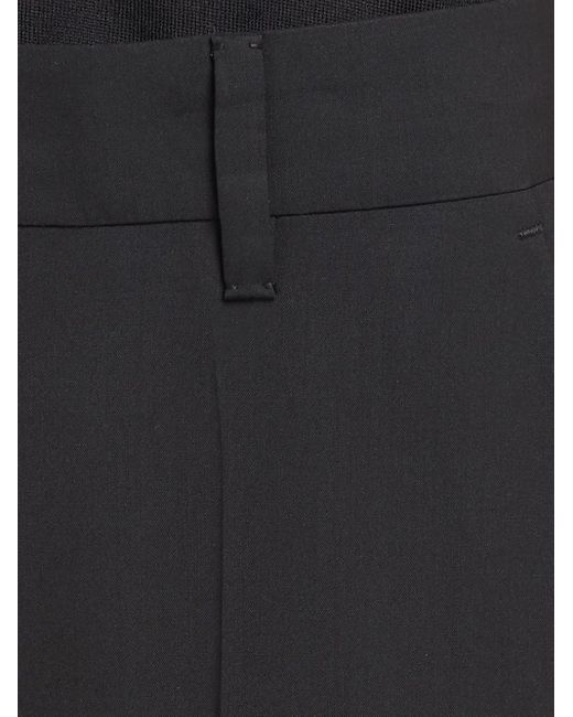 Prada Black Cropped Tailored Trousers