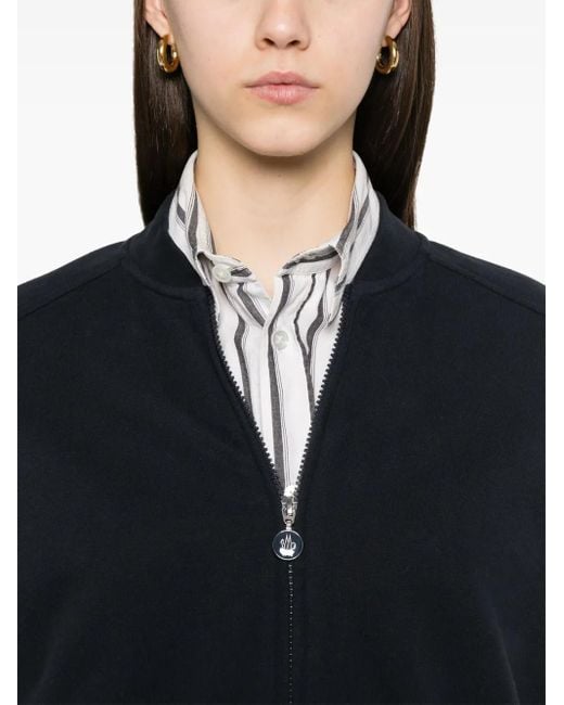 Moncler Black Cotton Bomber Jacket