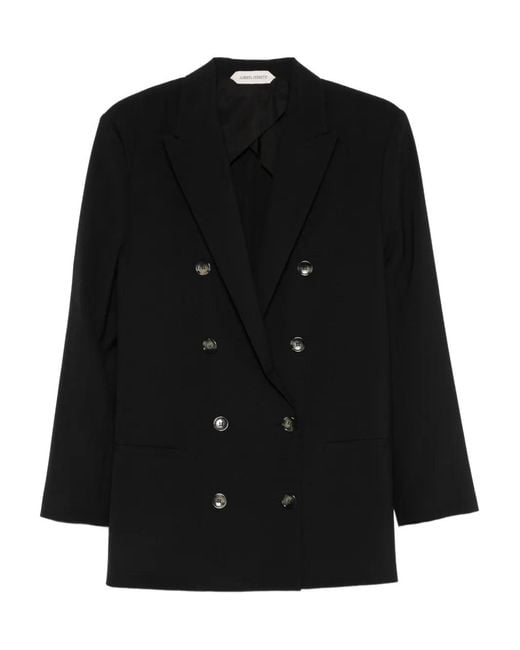 Alberta Ferretti Black Double-Breasted Blazer
