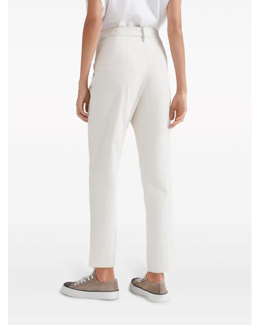 Brunello Cucinelli White Stylish Trousers